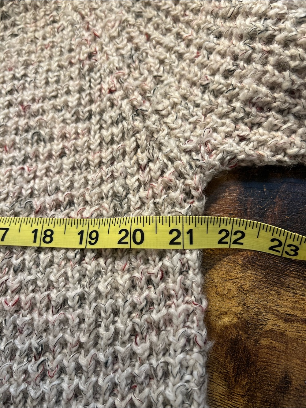 Free People Speckled Cowl Neck Oversized Tunic Sweater Wool Blend M - Picture 6 of 13